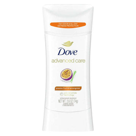 Dove Advanced Care 女士止汗除臭棒百香果和檸檬草，2.6 盎司