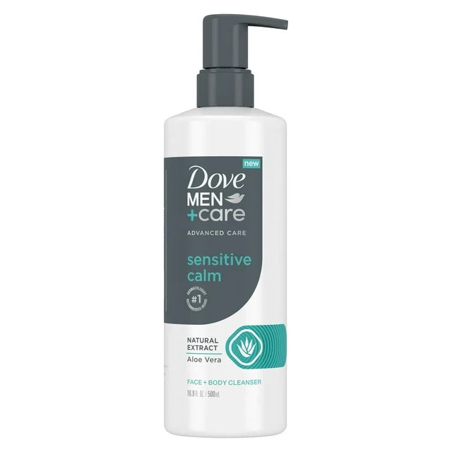 Limpiador facial y corporal con aloe vera Dove Men+Care Advanced Care Sensitive Calm, 16,9 fl oz***