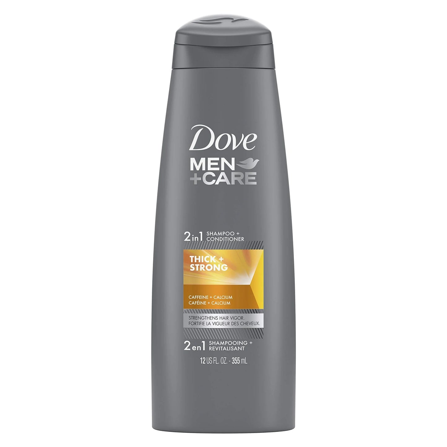 Champú y acondicionador Dove Men+Care Fortifying Thicking 2 en 1 con cafeína y calcio, 12 fl oz***