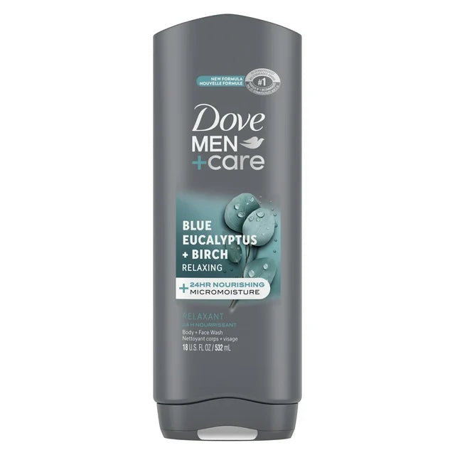 Dove Men+Care Body Wash, Blue Eucalyptus and Birch, 18 fl oz***