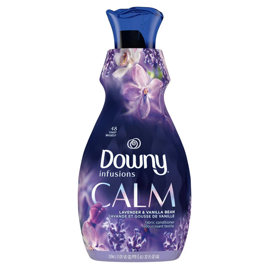 Downy Infusions, Lavanda calmada, 48 cargas de suavizante de telas líquido, 32 onzas líquidas