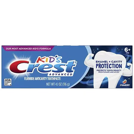 Pasta de dientes Crest Kids con protección contra el esmalte y las caries, con flúor, para mayores de 6 años, 4,1 oz