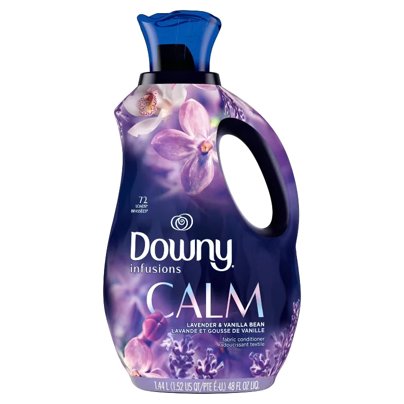 Suavizante líquido para ropa Downy Infusions Calm con aroma a lavanda y vainilla, 48 oz