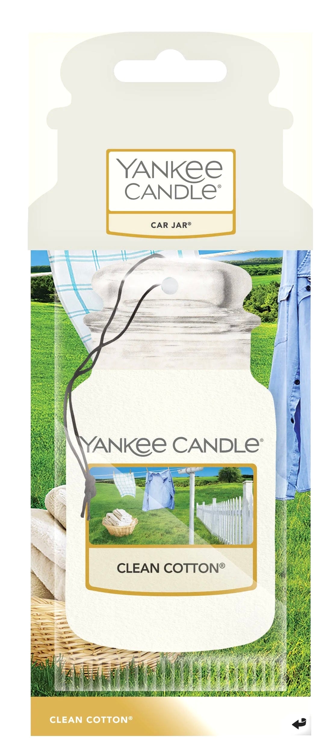 Yankee Candle Car Jar Air Freshener Clean Cotton