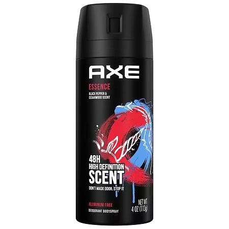 Desodorante corporal en spray AXE para hombres, esencia de 4 oz