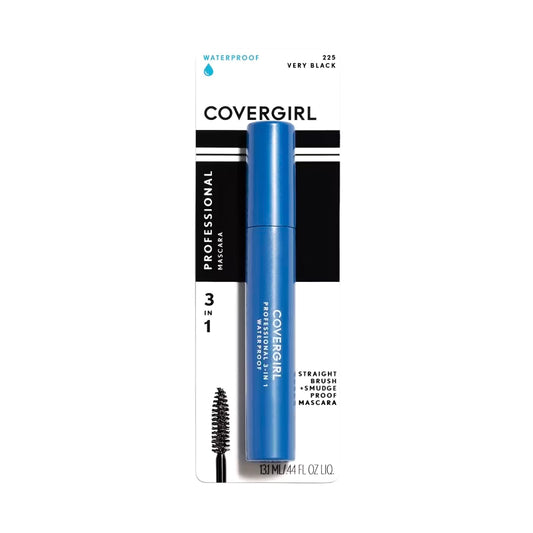 Máscara de pestañas profesional 3 en 1 resistente al agua Covergirl - 225 Very Black