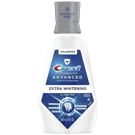 Crest Pro-Health Advanced Extra Whitening Mouthwash, Energizing Mint , 946 mL, Anticavity, Alcohol Free