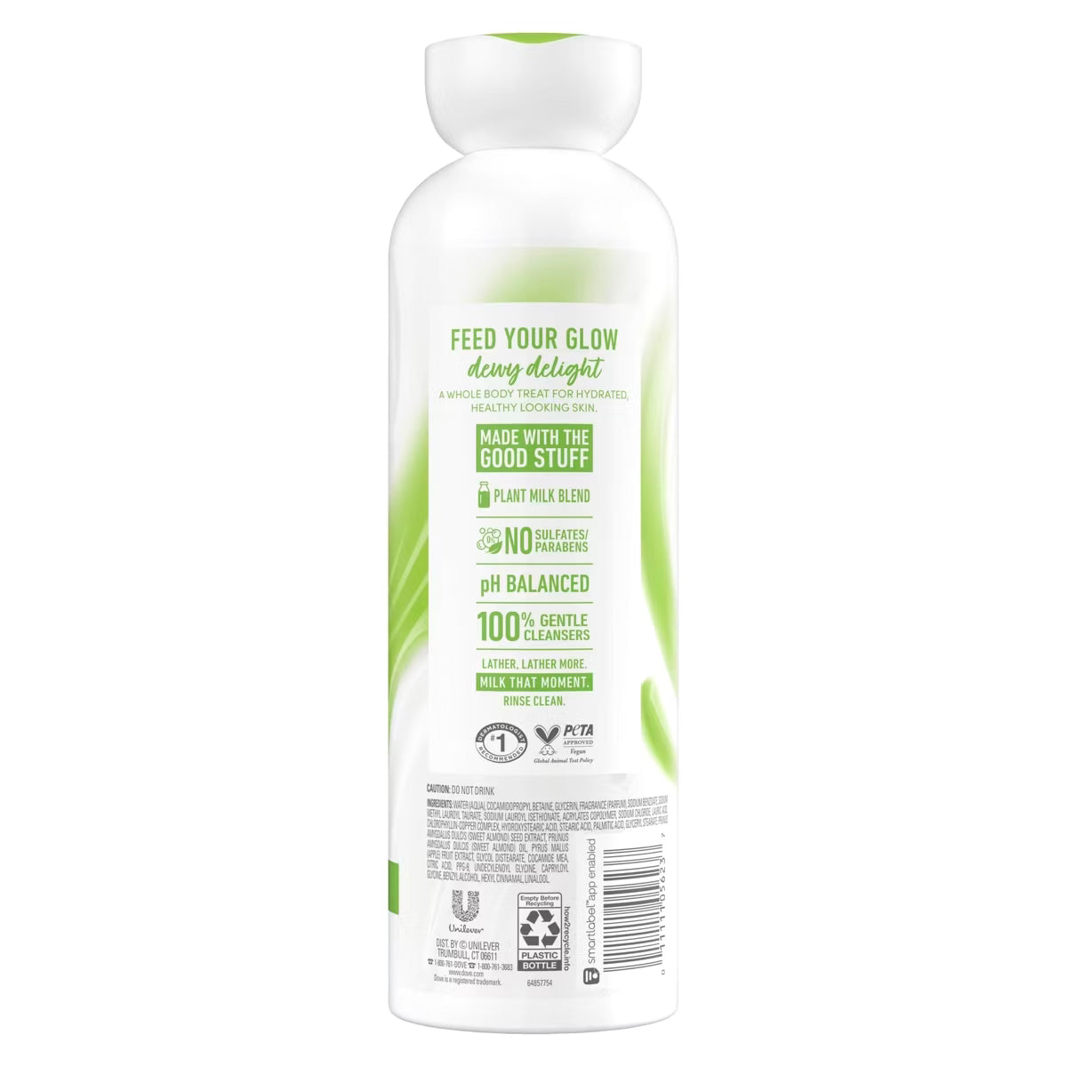 Dove Beauty Plant Milk Cleansing Body Wash - Almond Milk & Green Apple - 17.5 fl oz