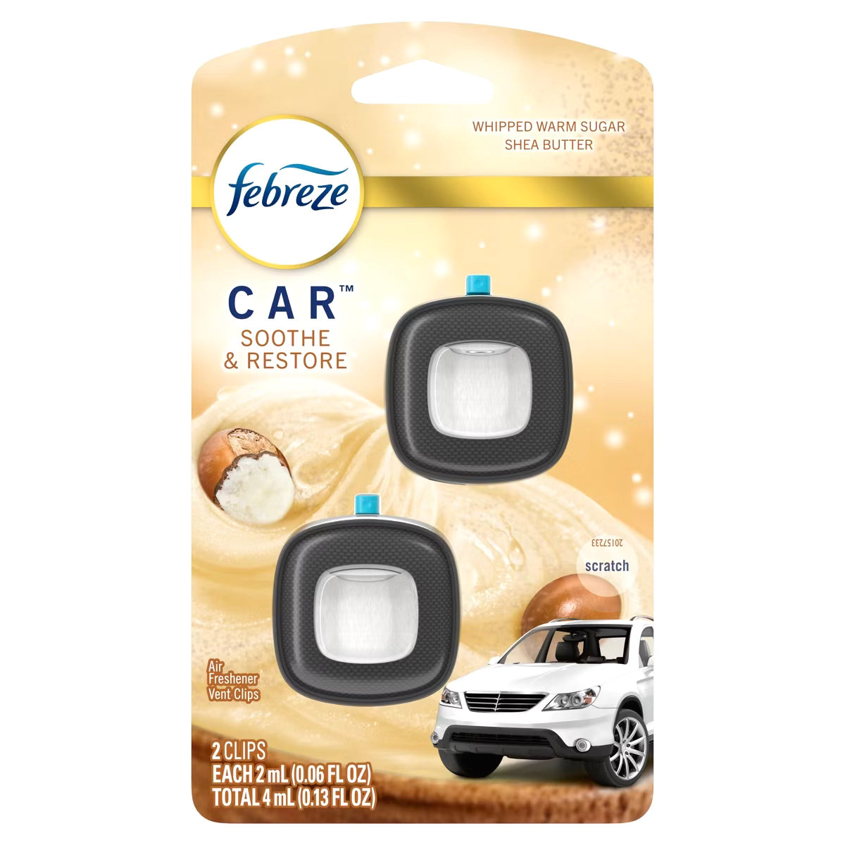 Febreze Car Air Freshener, Odor-Fighting Car Vent Clip, 2 Count (click for scent options)