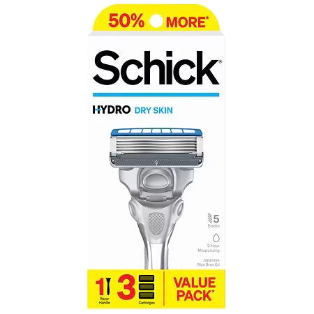 Schick Hydro Men's Dry Skin Razor Value Pack