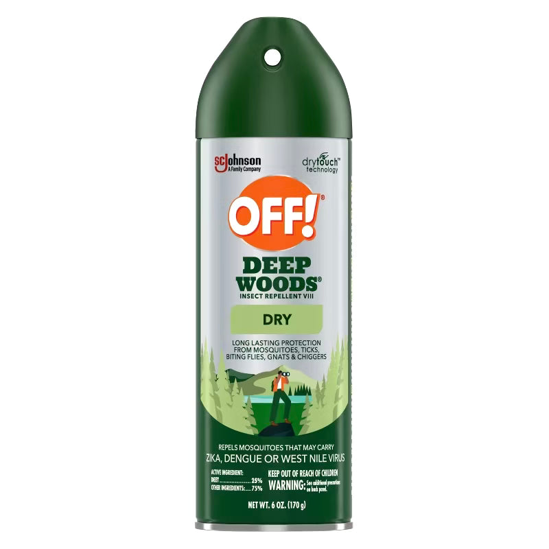 ¡OFF! Repelente de insectos en aerosol seco Deep Woods - 6oz