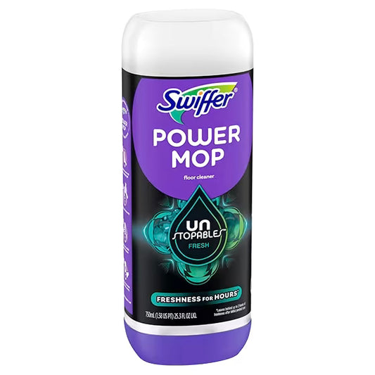 Swiffer PowerMop Floor Cleaning Solution Refill with Unstopables Fresh Scent, 25.3 fl oz