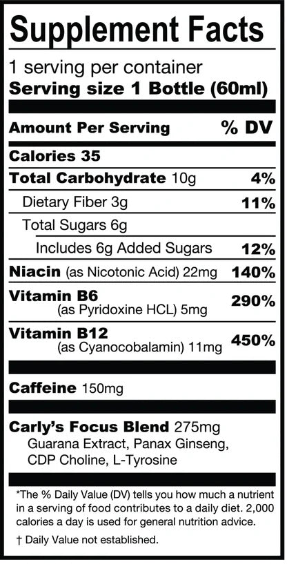 Captain Carly’s Energy Shot Blood Orange