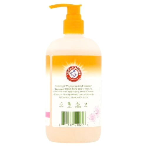Arm & Hammer Essentials Gentle Rose Water Liquid Hand Soap, 14 fl oz, 14 Fluid ounce