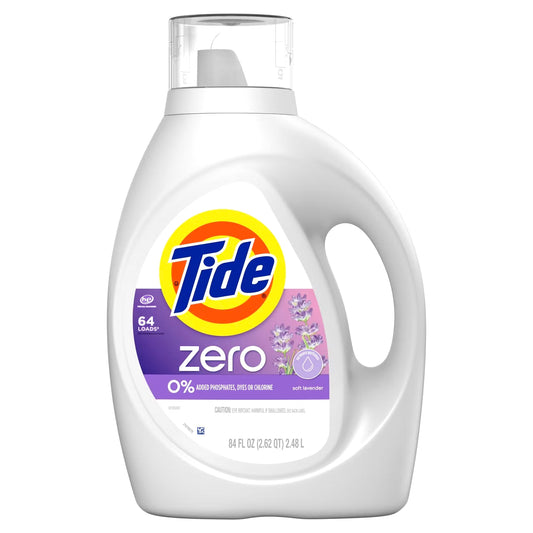 Tide Lavender Scent Zero HE Compatible Soft Liquid Laundry Detergent 84oz