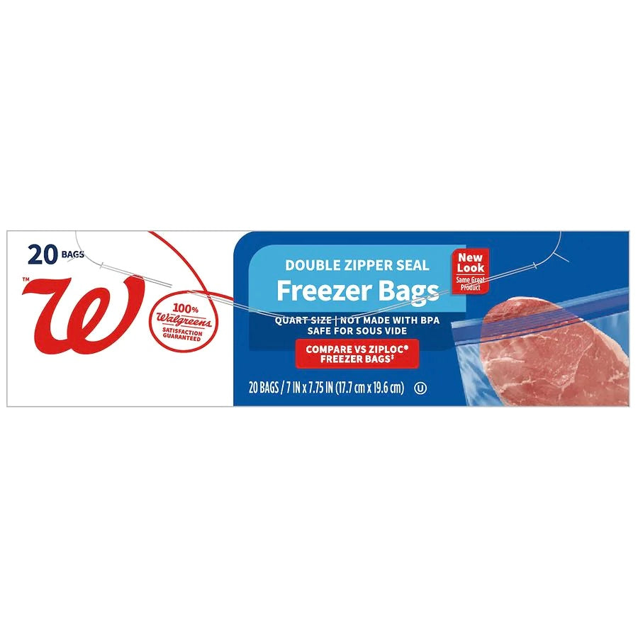 Walgreens Quart Freezer Bags 20ct