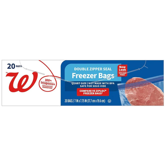 Walgreens Quart Freezer Bags 20ct