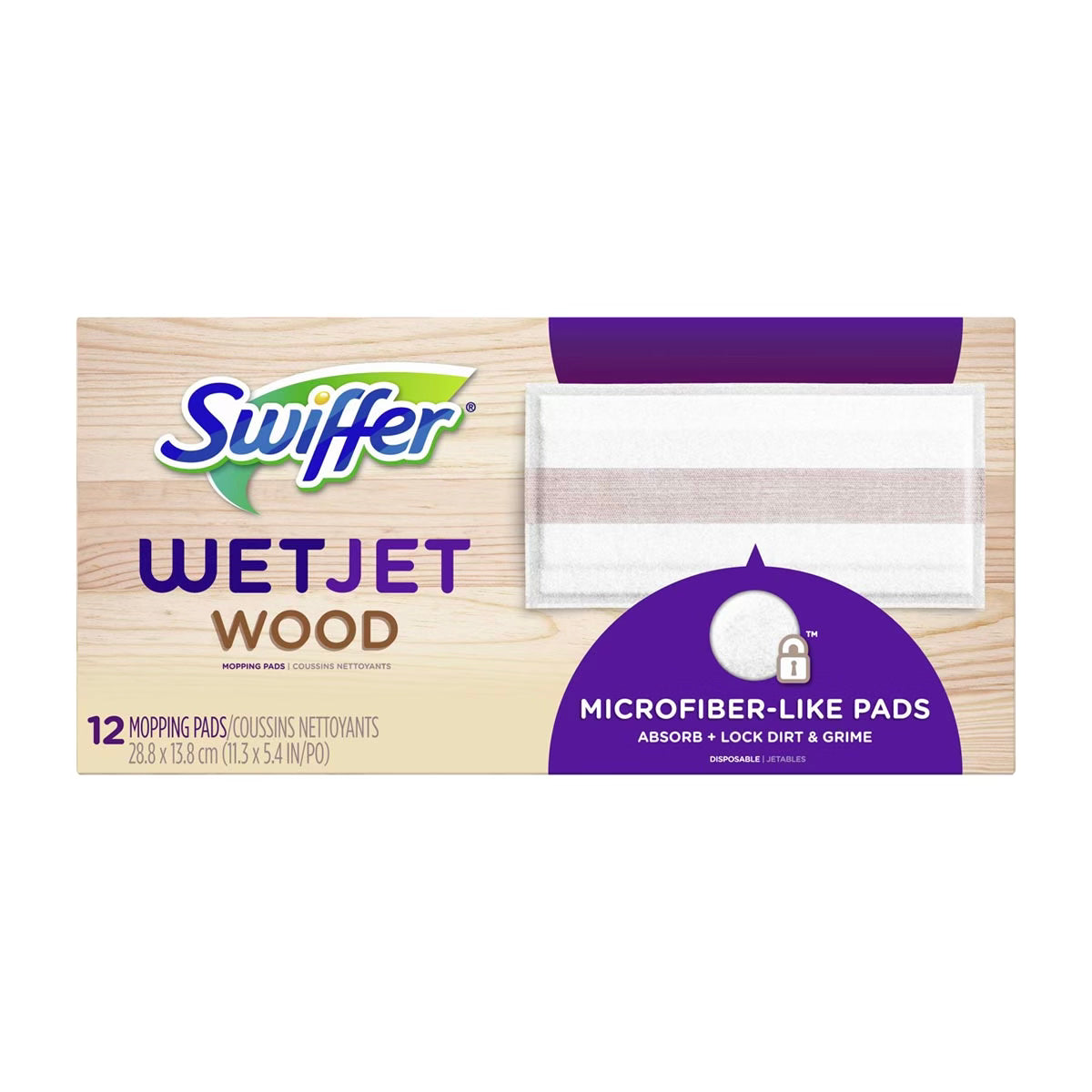 Repuesto de almohadillas para trapear madera Swiffer WetJet, 12 unidades