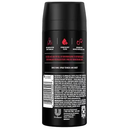 Desodorante corporal en spray AXE para hombres, esencia de 4 oz