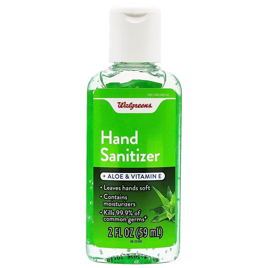 Walgreens Hand Sanitizer + Aloe & Vitamin E, 2.0 fl oz