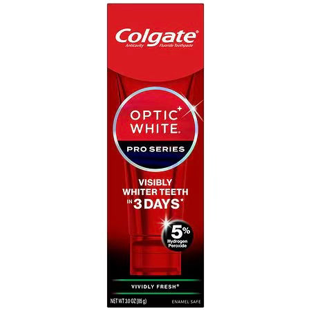 Colgate Optic White Pro Series Hydrogen Peroxide Toothpaste Vividly Fresh 3.0 oz