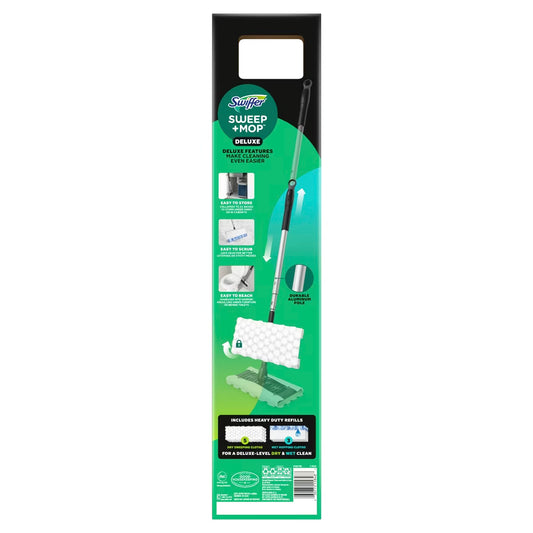 Swiffer Sweep and Mop Deluxe, 2-in-1 Mopping and Sweeping Kit