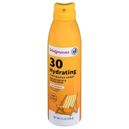 Spray protector solar hidratante FPS 30 de Walgreens