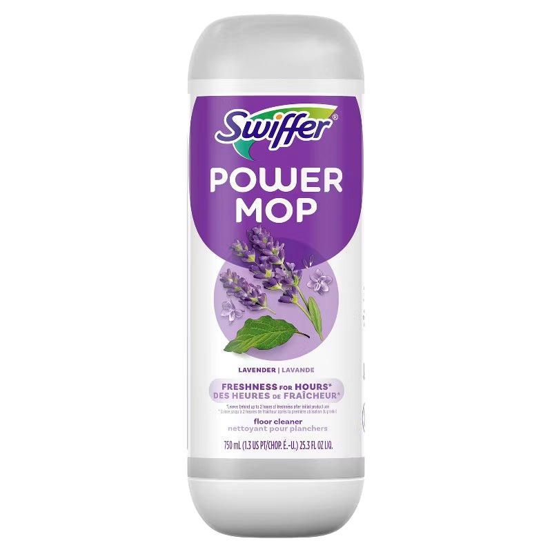 Swiffer Lavender Power Mop Floor Cleaning Solution Refill 23.5oz