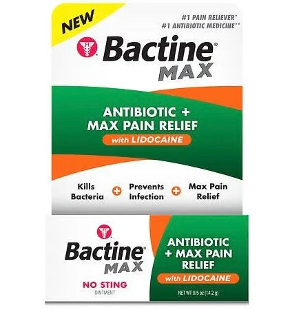 Pomada antibiótica y analgésica Bactine Max con lidocaína***