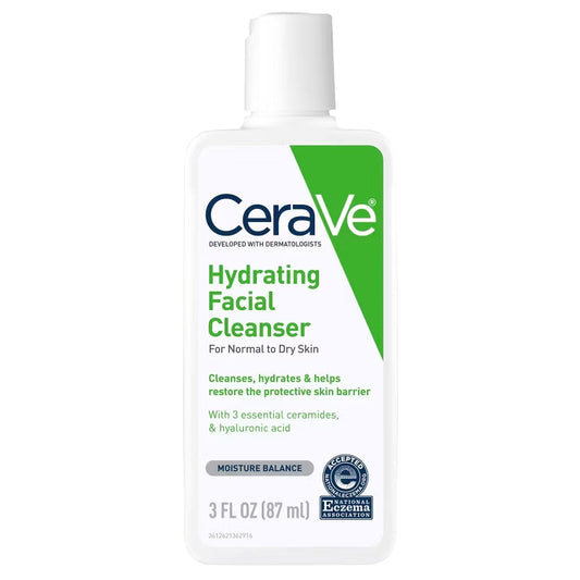 CeraVe Face Wash, Hydrating Facial Cleanser for Normal to Dry Skin 3oz