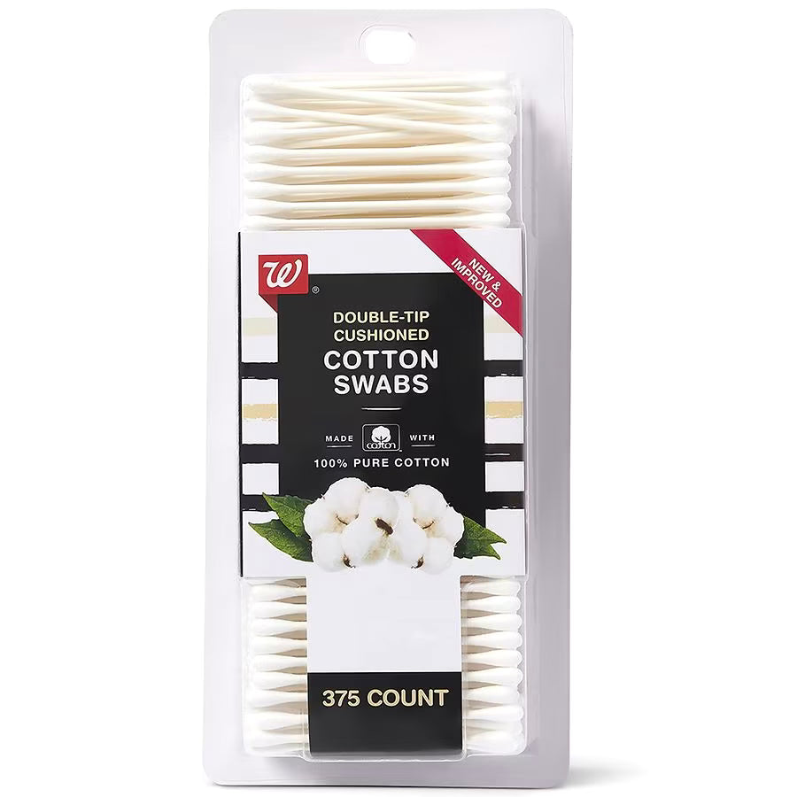 Walgreens Double-Tip Cushioned Cotton Swabs, 375.0 ea
