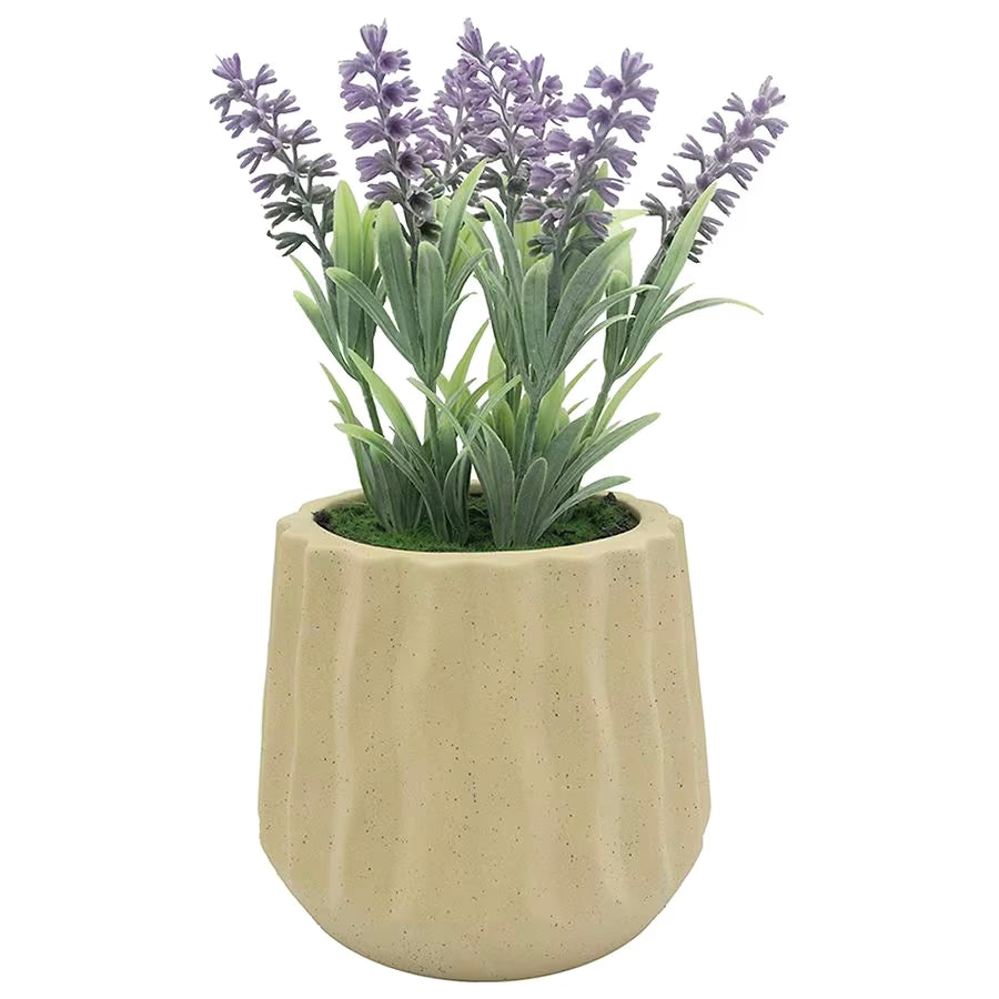 Garden Party Artificial Lavender Plant in Ceramic Planter