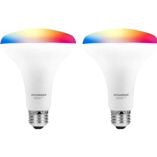 SYLVANIA Smart+ Full Color LED Light Bulbs 2 Pack BR30