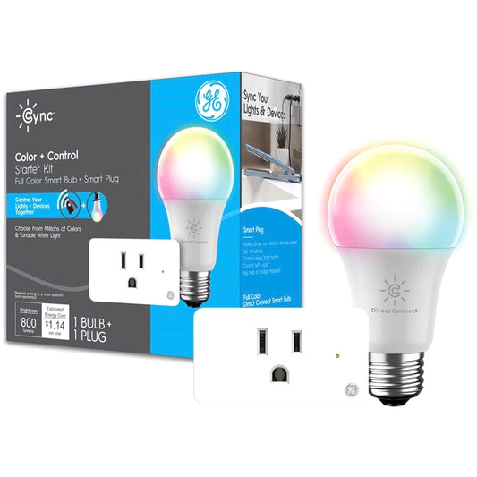 GE Cync Color + Control Smart Bulb and Smart Plug Starter Kit