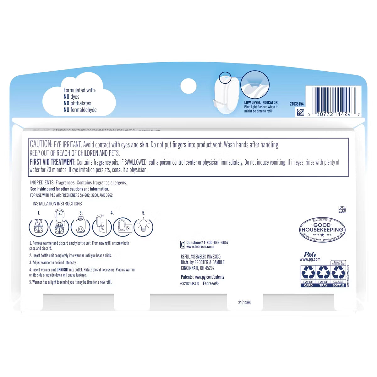 Febreze Plug Triple Refill Air Freshener Watermelon- 3ct