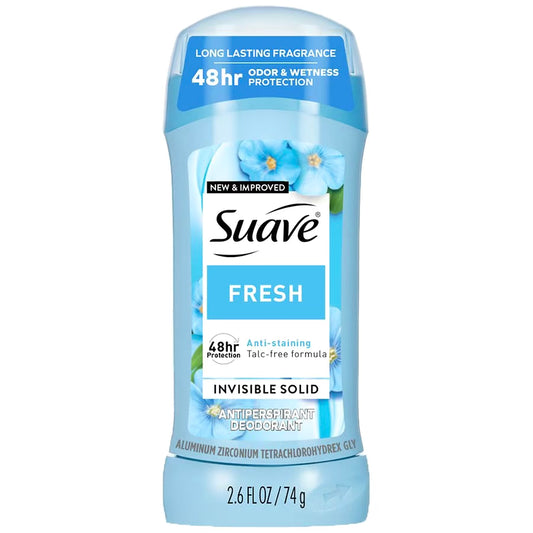 Suave Antiperspirant Deodorant For Women, Invisible Fresh Scent, 2.6 fl oz