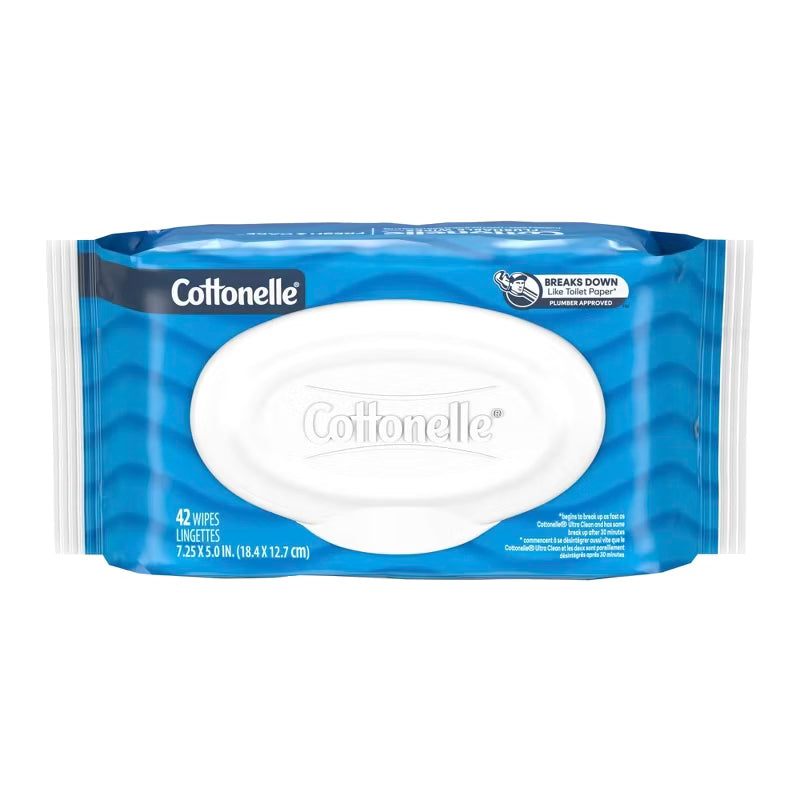 Toallitas húmedas desechables Freshcare de Cottonelle, paquete de 2, 84 unidades