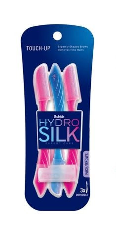 Herramienta de dermaplaning Schick Hydro Silk Touch-Up con cubierta de precisión - 3 unidades