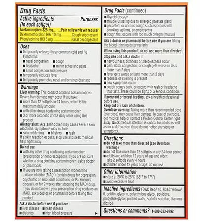 Walgreen’s Congestion & Headache 16ct ***