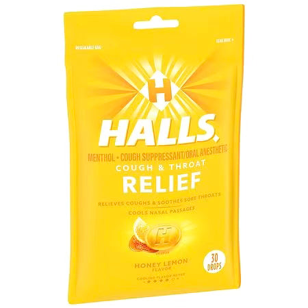 HALLS Relief Cough Drops, 30 Drops (click for options)