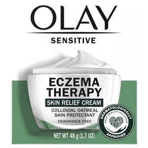 Olay Sensitive Eczema Therapy Skin Relief Face Moisturizer Cream with Colloidal Oatmeal - Fragrance Free - 1.7oz