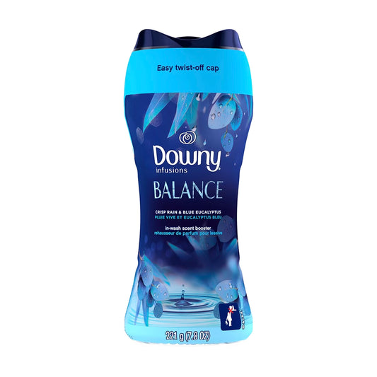 Downy Infusions In-Wash Laundry Scent Booster Beads, BALANCE, Crisp Rain and Blue Eucalyptus, 7.8 oz