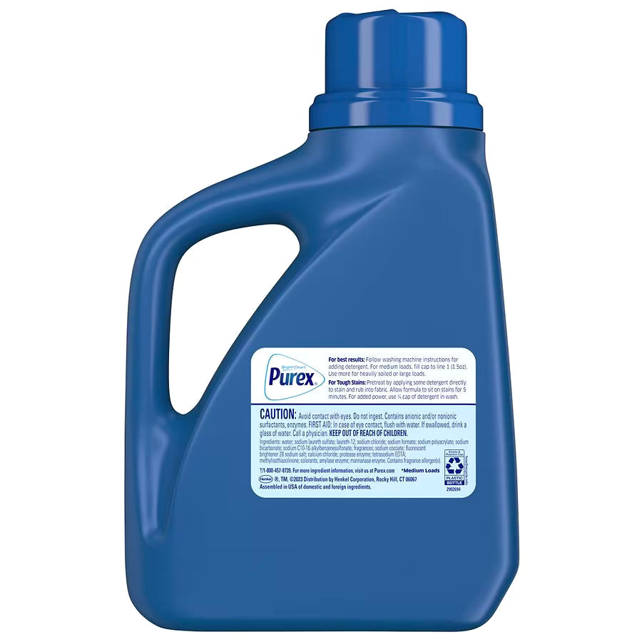 Purex Liquid Laundry Detergent Plus Oxi Fresh Morning Burst, 43.5 fl oz