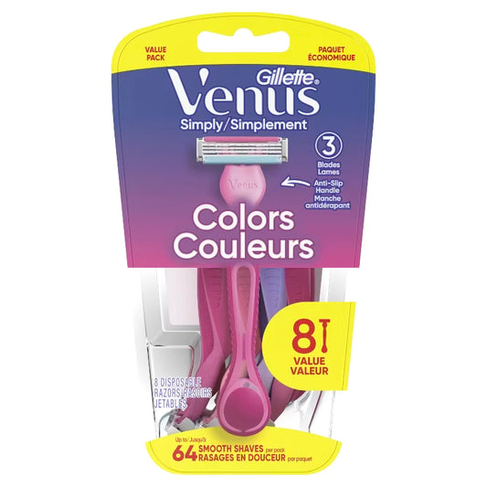 Venus Simply3 Women's Disposable Razors 8ct