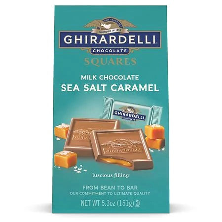 Ghirardelli Squares Milk Chocolate Sea Salt Caramel, 5.3 oz