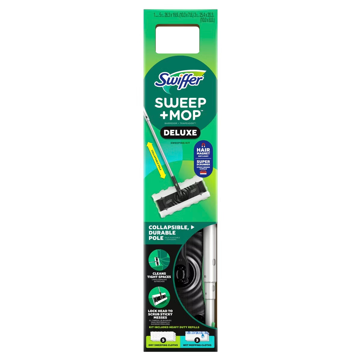 Swiffer Sweep and Mop Deluxe, 2-in-1 Mopping and Sweeping Kit