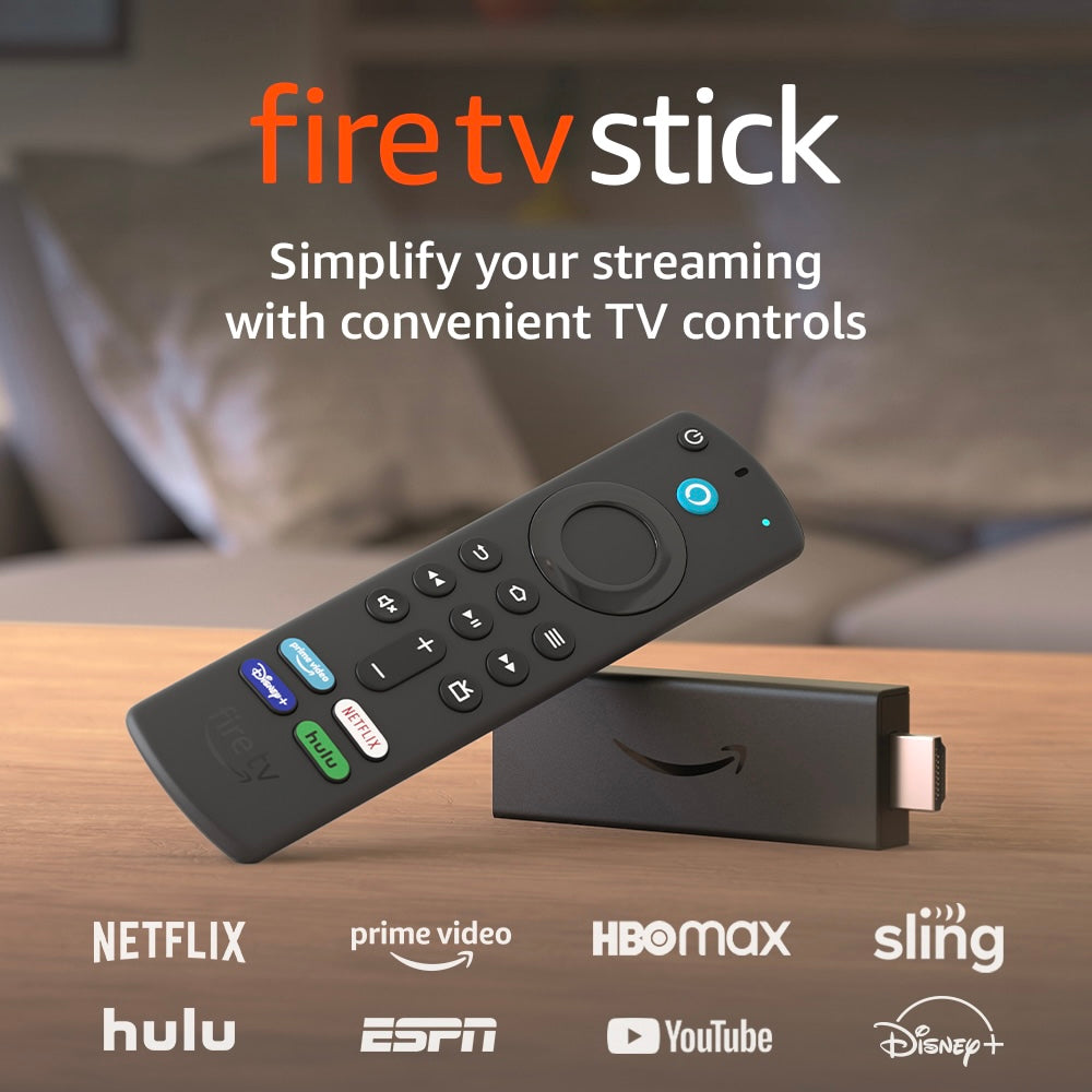 Amazon - Fire TV Stick (3rd Gen) with Alexa Voice Remote| HD streaming device | 2021 release - Black