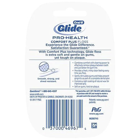 Oral-B Glide Comport Plus Dental Floss, Extra Soft Mint 43.7 yd