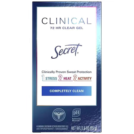 Secret Clear Gel Antiperspirant Completely Clean 1.6 oz