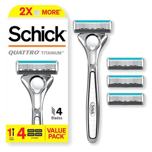 Schick Quattro Titanium For Men Razor Value Pack, 1.0 ea